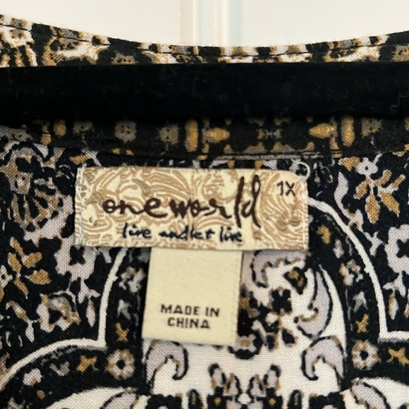 ONE WORLD Tank Dress size 1X - Picture 4 of 6